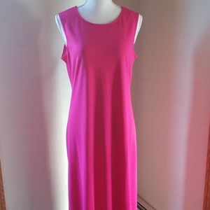 Susan Graver Pink Sleeveless Maxi Dress